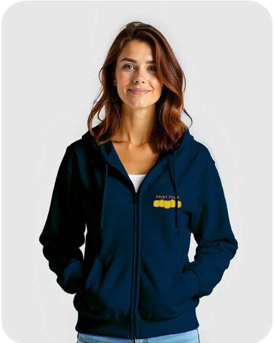 Felpa Donna con Cappuccio e Cerniera