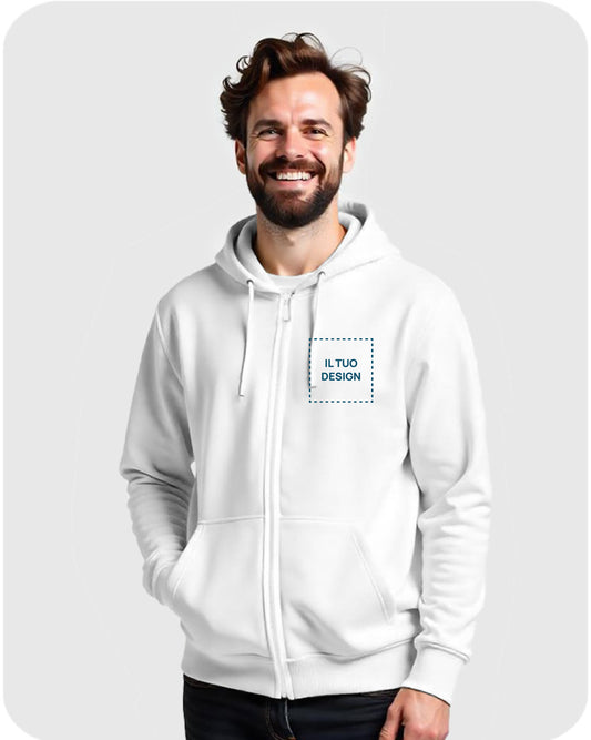 Felpa Uomo con Cappuccio e Cerniera