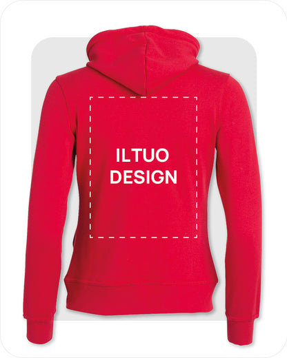 Felpa Donna con Cappuccio e Cerniera