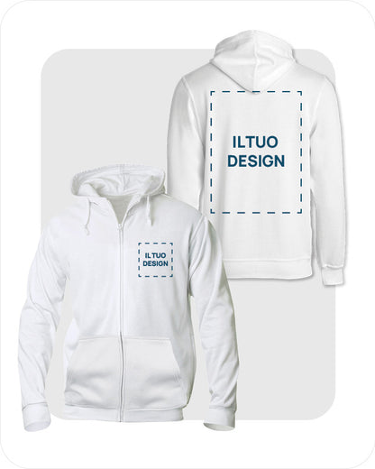 Felpa Uomo con Cappuccio e Cerniera