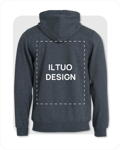 Felpa Uomo con Cappuccio e Cerniera