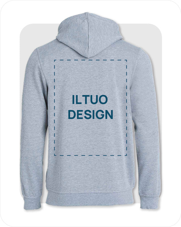 Felpa Uomo con Cappuccio e Cerniera