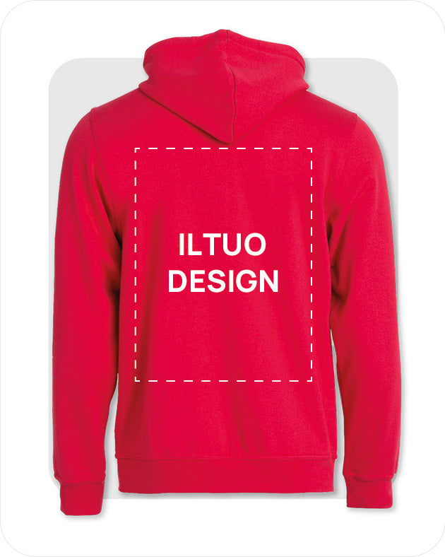 Felpa Uomo con Cappuccio e Cerniera
